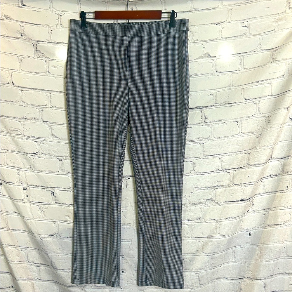 Theory Black White Houndstooth Precision Hound Slim Kick Pants Size 10